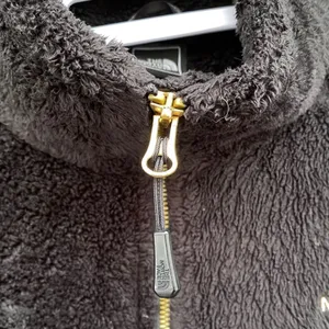 The North Face Osito Black Curry Gold fuzzy fleece jacket Women's Size Medium M thumbnail 9