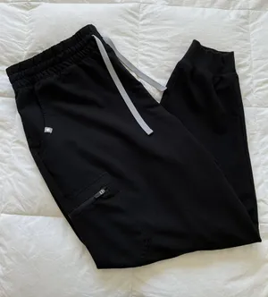 FIGS Women's Black Zamora™ High Waisted - Petite Jogger Scrub Pants thumbnail 1
