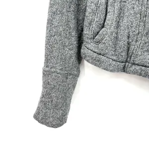 Gap‎ size Small zip up gray moto style jacket with pockets 100% cotton thumbnail 5
