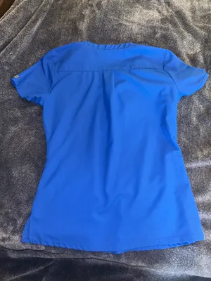 MedCouture Royal Blue Women’s Scrub Top thumbnail 4