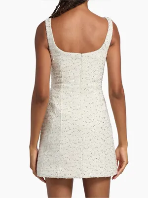 As It May Emery Beaded Tweed Minidress sparkle sequin bridal after party second thumbnail 4