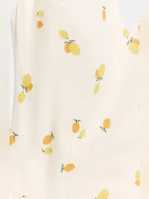 Nwt Zara Fruit Print Poplin Halter Midi Dress Size S thumbnail 7