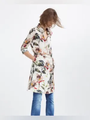 Zara Printed Tunic / Shirt Dress Size Small thumbnail 2