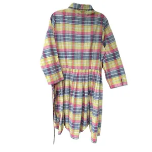 Lands’ End size 12 retro styled plaid dress. 100% cotton. thumbnail 4