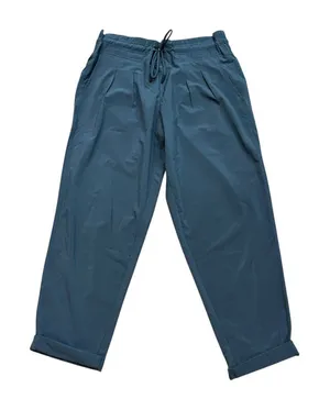 prAna Elastic Waist Pull On Roll Hem Grey Hiking Outdoor Lightweight Pant Medium thumbnail 1
