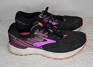 Brooks Adrenaline GTS 19 black purple running workout training athletic shoes 11 thumbnail 1