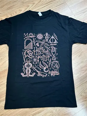 Harry Potter Black Short Sleeve Graphic Tee medium thumbnail 1