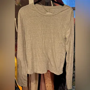 NWOT Free People We The Free Nova Long-Sleeve Tee - caiman gray tan - XS thumbnail 6