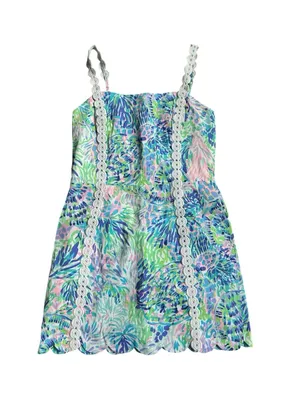 Lilly Pulitzer Jesse Romper Shell of a Party Floral Scallop-Trim Short Size 6 thumbnail 3