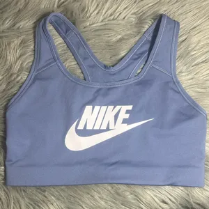 Nike Swoosh Futura Women's Blue Sports Bra Size Small thumbnail 1