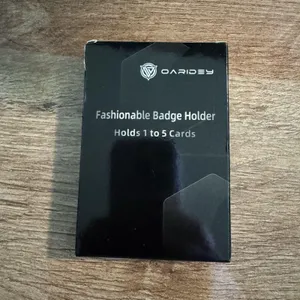 Oaridey Carbon Fiber Badge Holder/Id Card Holder/Portable Travel Wallet with Man thumbnail 4