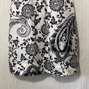 White House Black Market Silk Paisley Sheath Dress Black White Size 4 thumbnail 5