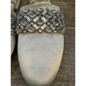 Birdies‎ Limited Edition Songbird Snow Crystal Velvet Embellished Mules Size 9 thumbnail 3