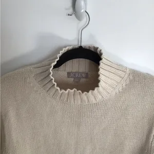 J. Crew Cream Mock Neck Ribbed Hem Sweater thumbnail 2