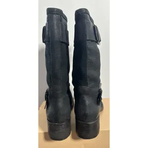 Vera Wang Lavender Label Uma Embellished Black Leather Moto Biker Boots Sz 7.5 thumbnail 7