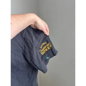 Jack Daniels Tennessee Honey Give Unexpected A Shot Raw Hem Crop Top‎ Black M thumbnail 3