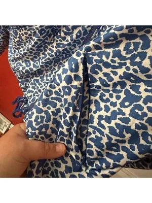 Adidas NEO Blue White Animal Print Wind Breaker Zipper Jacket thumbnail 6