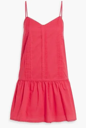 Joie Trinity Pintucked cotton mini Dress thumbnail 1