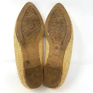 Zodiac Hill Natural Beige Raffia Woven Slip On Pointed Toe Loafers Size 8 thumbnail 6
