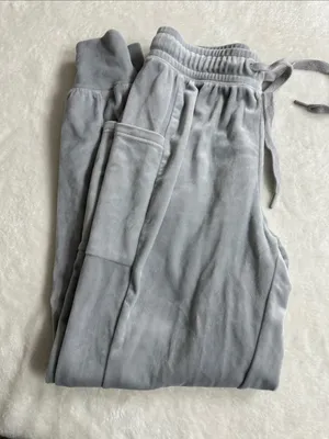 Offline aerie Light Gray Velour Jogger Pants Size XS thumbnail 4