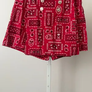 VTG Cotton Bandana Boho Cowgirl Western Red Skort 24 Red thumbnail 3