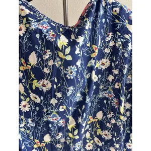 NWT C.O.Z.Y. Floral Patchwork Mixed Media Top - Size Large‎ - NEW Boho thumbnail 4