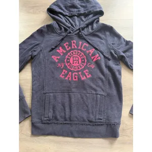 American Eagle Y2K Women's Blue Pink Pull Over Hoodie Sweater Size Small Logo thumbnail 2