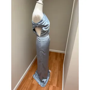 Show Me Your Mumu Jodie Dress Steel Blue Luxe Satin Size XXS thumbnail 8