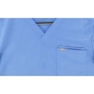 Figs Scrub 3 pocket Top Adult Extra Large Short Sleeve Blue V-Neck FM1500 thumbnail 2