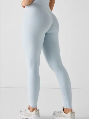 #67 Fabletics Light Blue Heather Flex High-Waisted Leggings Size XL thumbnail 3