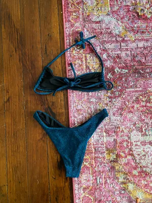 Sparkly Blue Bikini Set thumbnail 3