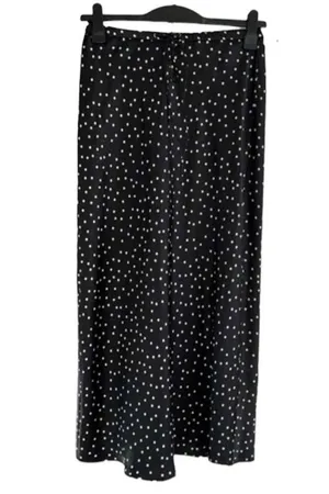 Zara Polka Dot Midi Black & White Skirt(Size Small) thumbnail 5