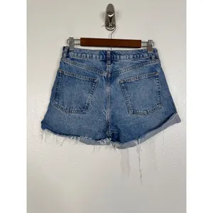 Reformation Charlie Cuffed High Rise Jean Shorts Medium Blue Denim Size 27 thumbnail 2