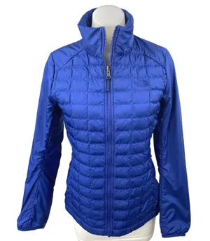 The North Face Thermoball Eco 2.0 Women's Blue Full zip Quilted Coat Jacket Sz S thumbnail 1