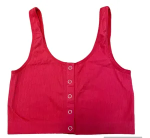 PacSun LA Hearts Tank Top Button Fitted Small Red Shirt thumbnail 1