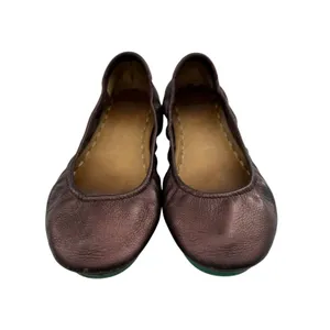 Tieks‎ Sz 8 Ballet Flat Rasberry Truffle Brown Metallic Leather By Gavrieli RARE thumbnail 2