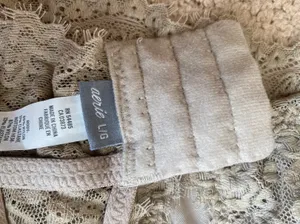 Aerie Beige Lace Padded Plunge Bralette thumbnail 4