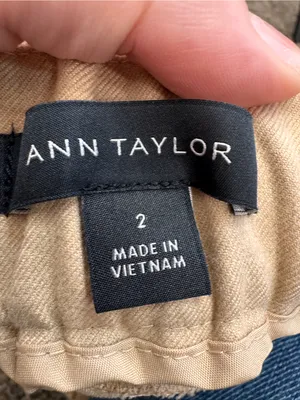 Ann Taylor Tan Wide Leg Trouser Dress Pants Womens 2 Preppy Classic Business thumbnail 7