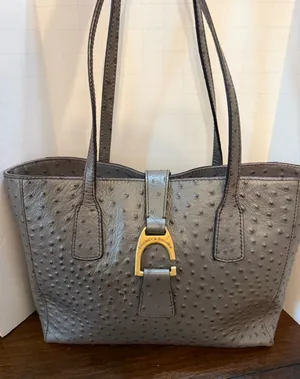 DOONEY & BOURKE | Ostrich Leather Small Shannon Tote thumbnail 1