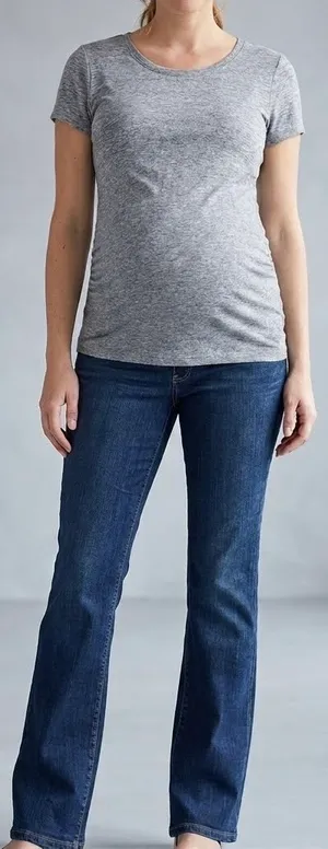 Liz Lange Dark Wash Maternity Bootcut Jeans (Size 6 thumbnail 3