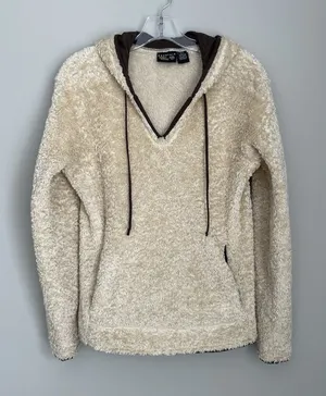 Mountain Hardwear Size M Women’s Cream Sherpa Teddy Pullover Hoodie thumbnail 1