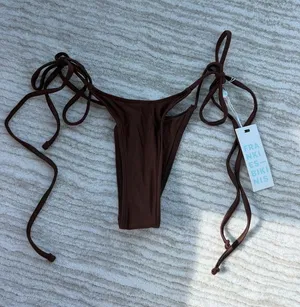 Frankie's Bikinis Brown Bikini Bottom thumbnail 1