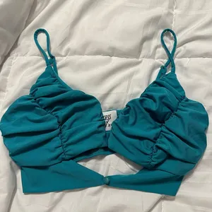 Turquoise Princess Polly Crop Top thumbnail 1