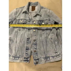 Gap Women's Denim Jean Jacket Acid Light Wash Classic Size M Spring Summer thumbnail 7