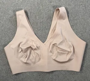 VANITY FAIR 72037 Women's XL Nude Beyond Comfort Wirefree Pullover Bralette Bra thumbnail 1