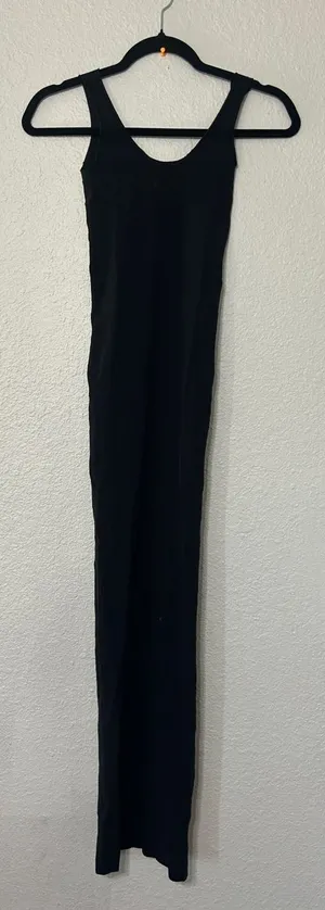Savage X Fenty Black Sleeveless Ribbed Maxi Dress thumbnail 1