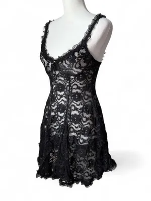Black Lace Babydoll Slip thumbnail 2