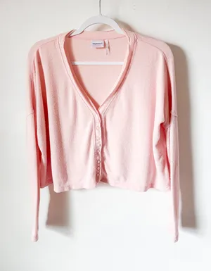Urban Outfitters Cropped Soft Button Top thumbnail 1