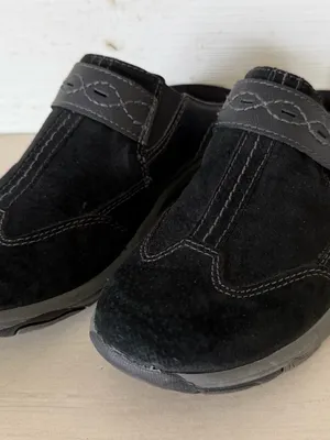Earth Spirit Gelron Cushion Women Size 7.5 Extra Wide Black Suede Clogs Mule NEW thumbnail 8