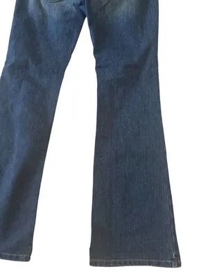 WHITE HOUSE BLACK MARKET WHBM Blanc Dark Wash Embellished Jeans Size 8 thumbnail 6
